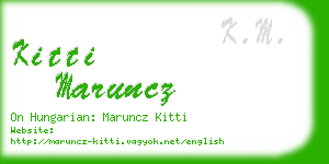 kitti maruncz business card